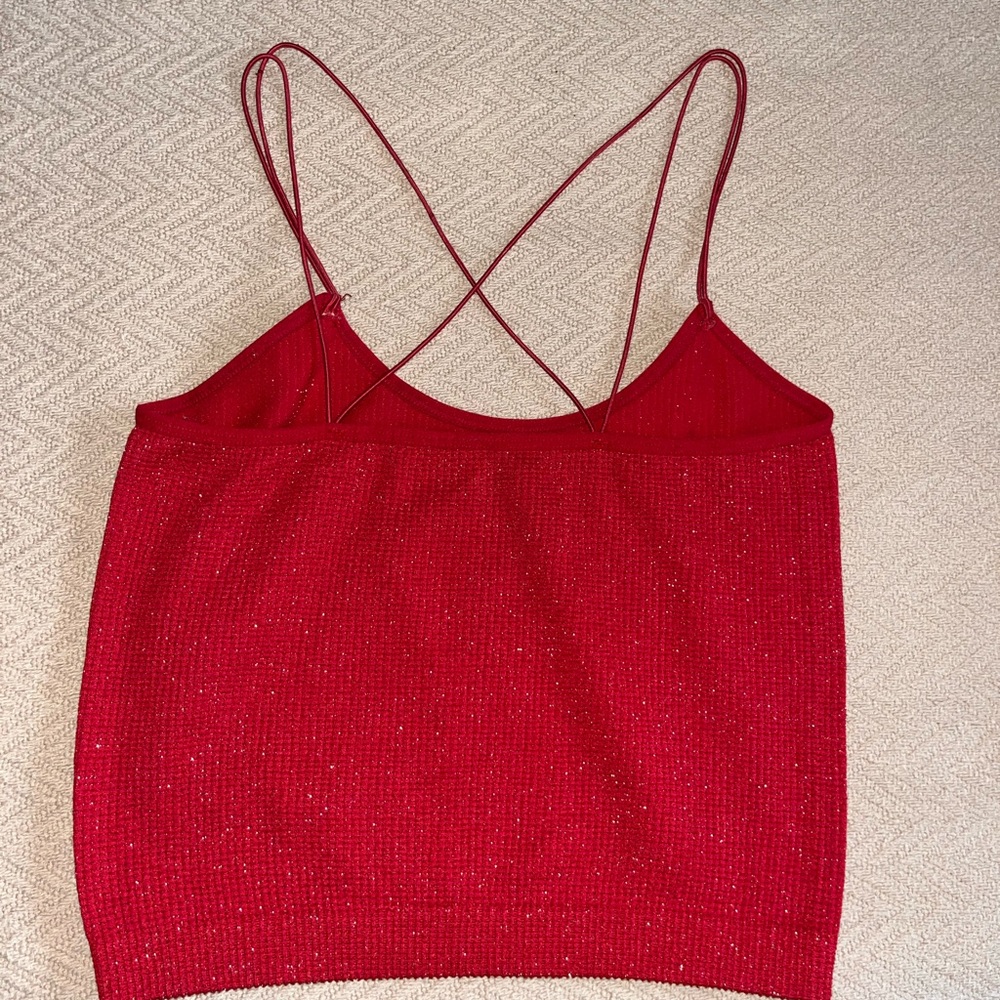 Sparkling red tank top